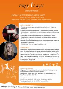 Pogram for kursus i sportstapeningsteknikker